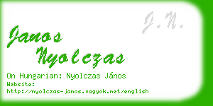 janos nyolczas business card