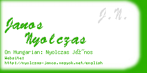 janos nyolczas business card